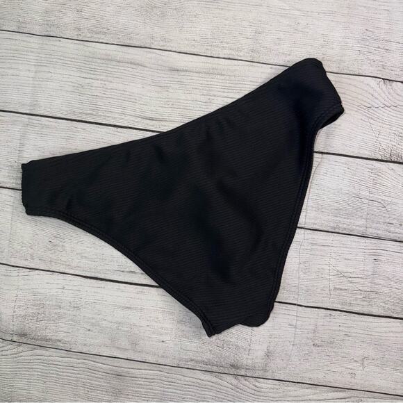 Cupshe NWT Black Textured Classic Bikini Bottoms Size Small - Picture 7 of 7